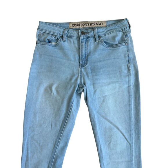 POOKIE LOVES SEBASTIAN Light Wash Ankle Jeans Size 29 - Picture 2 of 7